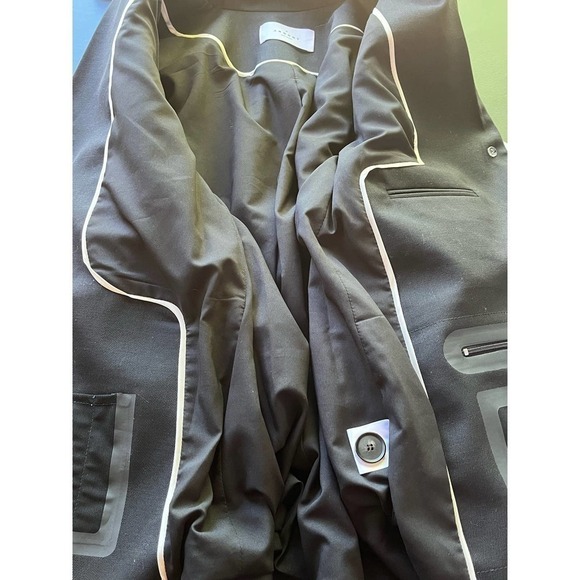 ARGENT Women's Black Cinched Waist 3-Button Wool Blazer-SIZE 4 - MSRP $398 - Picture 13 of 13